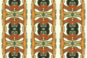 navajo Muster nahtlos Mogul die Architektur Motiv Stickerei, Ikat Stickerei Vektor Design zum drucken skandinavisch Muster Saree ethnisch Geburt Zigeuner Muster