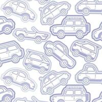 mönster sömlös bilar enkel minimalistisk bakgrund barn vektor