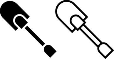 spade snickeri verktyg ikon, tecken, eller symbol i glyf och linje stil isolerat på transparent bakgrund. vektor illustration