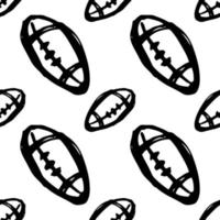 American Football Ball - nahtlose Illustration im Doodle-Stil vektor