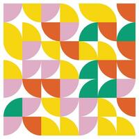 geometrisch Poster im ein modisch retro Brutalist Stil. farbig Hintergründe von abstrakt Zahlen. Vektor Illustration