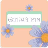 gutschein, Gutschein, Coupon. Deutsch. Hintergrund Banner vektor