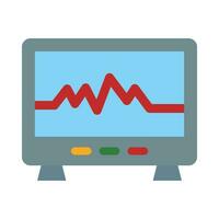 EKG Maschine Vektor eben Symbol zum persönlich und kommerziell verwenden.