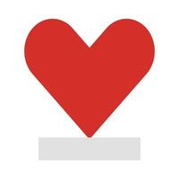 hjärta vektor platt ikon för personlig och kommersiell använda sig av.