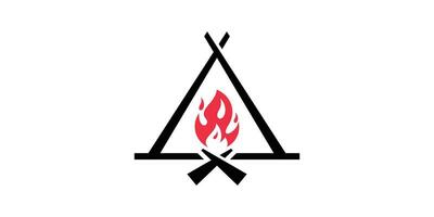 Logo Design Symbol Lagerfeuer, draussen, Vektor, Symbol, vektor