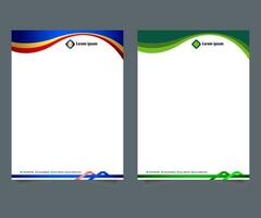 professionell företags- företag företag färgrik brev mall design med a4 storlek stationär Artikel modern brevpapper. vektor