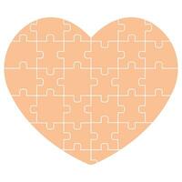 Puzzle Stücke im das gestalten von ein Herz. Symbol von Valentinstag Tag. vektor