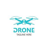 Drohne Antenne mit Kamera Vektor Vorlage Symbol. Logo Fotografie Drohne Vektor. Quadcopter eben Stil