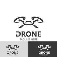 Drönare antenn med kamera vektor mall ikon. logotyp fotografi Drönare vektor. quadcopter platt stil