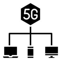 5g Infrastruktur Symbol Linie Vektor Illustration