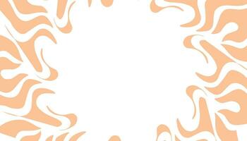 ein Orange und Weiß Hintergrund mit wellig Linien vektor