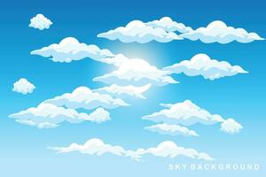 Himmel Wolke Hintergrund Design Illustration Vorlage Vektor Dekor Banner und Poster