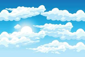 Himmel Wolke Hintergrund Design Illustration Vorlage Vektor Dekor Banner und Poster