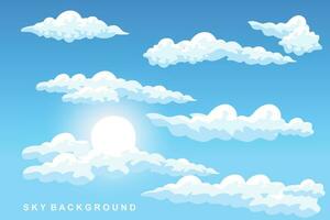 Himmel Wolke Hintergrund Design Illustration Vorlage Vektor Dekor Banner und Poster