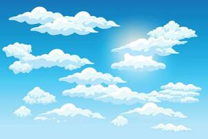 Himmel Wolke Hintergrund Design Illustration Vorlage Vektor Dekor Banner und Poster