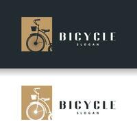 Fahrrad Logo Design Fahrrad Sport Verein einfach Jahrgang schwarz Silhouette Vorlage Illustration vektor