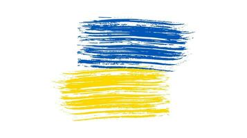 ukrainische Nationalflagge im Grunge-Stil vektor