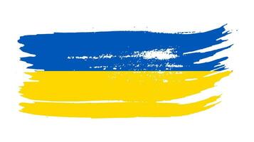 ukrainska nationell flagga i grunge stil vektor