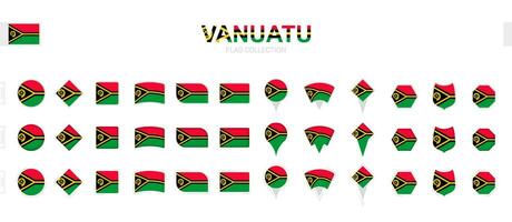 groß Sammlung von Vanuatu Flaggen von verschiedene Formen und Auswirkungen. vektor