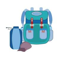 Rucksack Schule, Flasche trinken mit Deckel Baseball Illustration vektor