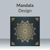 vektor mandala design för inbjudan kort