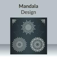 vektor mandala design för inbjudan kort