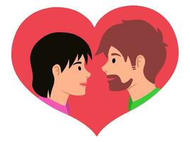 avatar karaktär romantisk manlig och kvinna vektor