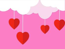 Rosa Hintergrund zum Valentinsgrüße Tag vektor
