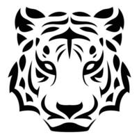 einfach abstrakt Tiger Kopf Logo Vektor ikonisch Illustration