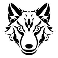 einfach abstrakt Wolf Kopf Logo Vektor ikonisch Illustration