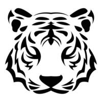 enkel abstrakt tiger huvud logotyp vektor ikoniska illustration