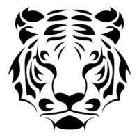 enkel abstrakt tiger huvud logotyp vektor ikoniska illustration