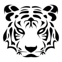 enkel abstrakt tiger huvud logotyp vektor ikoniska illustration