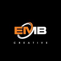 emb brev första logotyp design mall vektor illustration