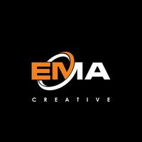 ema Brief Initiale Logo Design Vorlage Vektor Illustration