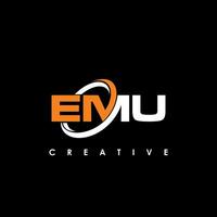 emu brev första logotyp design mall vektor illustration