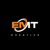 emt Brief Initiale Logo Design Vorlage Vektor Illustration