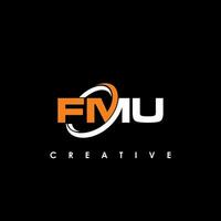 fmu brev första logotyp design mall vektor illustration