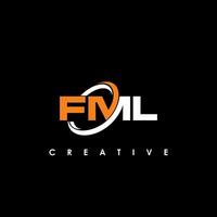 fml Brief Initiale Logo Design Vorlage Vektor Illustration