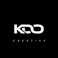 kdo Brief Initiale Logo Design Vorlage Vektor Illustration