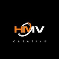 hmv Brief Initiale Logo Design Vorlage Vektor Illustration