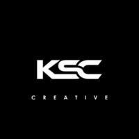 ksc Brief Initiale Logo Design Vorlage Vektor Illustration