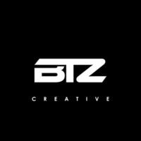 btz brev första logotyp design mall vektor illustration