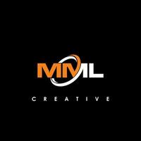 mml Brief Initiale Logo Design Vorlage Vektor Illustration