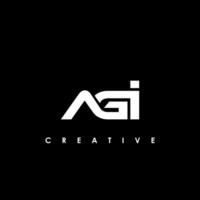 agi Brief Initiale Logo Design Vorlage Vektor Illustration