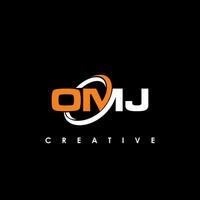 omj Brief Initiale Logo Design Vorlage Vektor Illustration