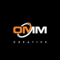 omm Brief Initiale Logo Design Vorlage Vektor Illustration