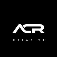 acr brev första logotyp design mall vektor illustration