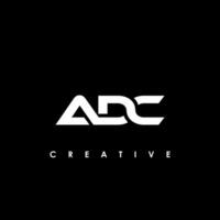 adc brev första logotyp design mall vektor illustration