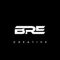 bre Brief Initiale Logo Design Vorlage Vektor Illustration